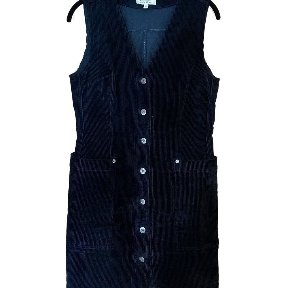 & Other Stories Black Corduroy Jumper Dress Size 6